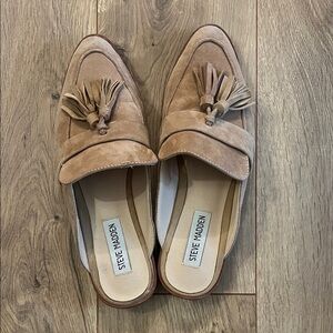 Steve Madden Brown Suede Tassel Mules
